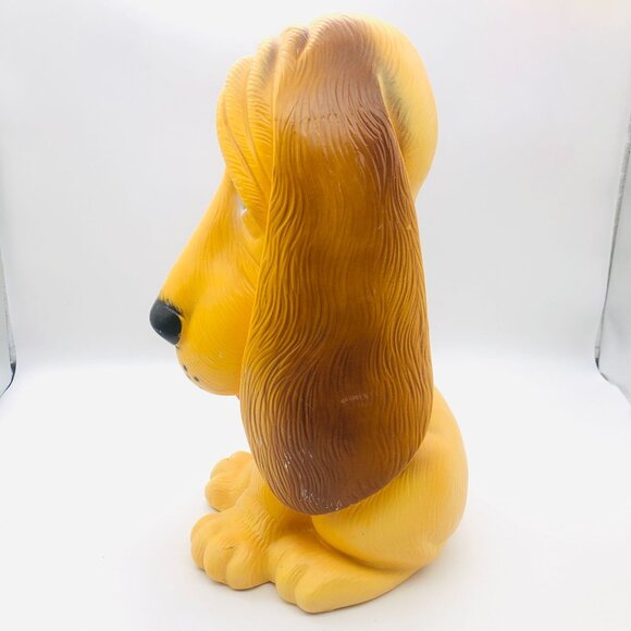 Vintage 1971 Prod Corp Sad Bassett Hound Dog Coin Bank Hard Vinyl 13" Tall - Picture 4 of 10